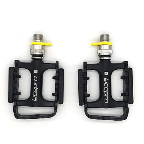 1 Pair Bicycle Pedal For Brompton Folding Bike Pedal Quick Release Steel Axis 3 Bearing Reflective Safe Riding