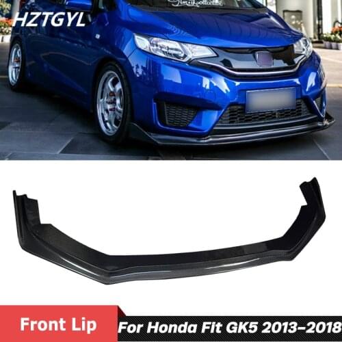 Carbon Fiber Material Front Bumper Chin Lip For Honda Fit GK5 Tuning 2013-2018