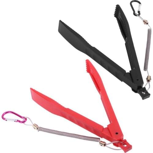 Plastic Fishing Pliers Gripper Fish Clamp with Lock Switch+ Spring Lanyard