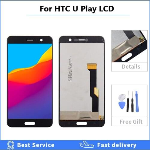 Tested Display for HTC U Play LCD Display Touch Screen Digitizer for HTC U Play Display LCD Screen Replacement Assembly 5.2 inch