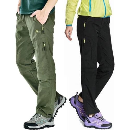 Removable Waterproof Hiking Pants Women Men Summer Quick Dry Trousers Mountain Camping Climbing Trekking Outdoor Sports Shorts