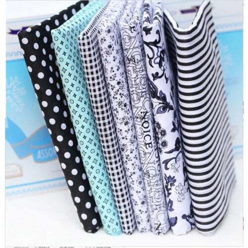 SMTA 25*25cm/50*50cm Knitted Fabric Cotton The Cloth Tissu Au Metre Patchwork Embroidery Patchwork Black D30