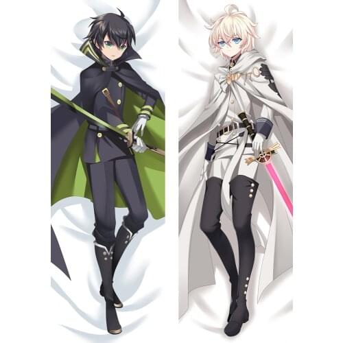 Japan Dakimakura Case Seraph of the end Bed Pillow case Krul Tepes Hiiragi Shinoa Pillowcovers