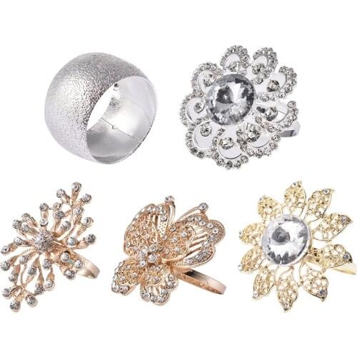 Metal Napkin Buckle West Dinner Towel Napkin Ring Table Decoration Serviette Rings Napkin Holder Party Wedding Decoration Napkin