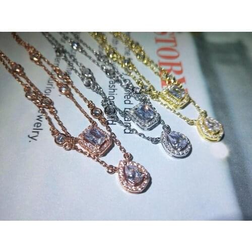 925 Sterling Silver square stone drop water stone Anklet For Women summer beach Ankle Chain Leg Bracelet Foot Jewelry