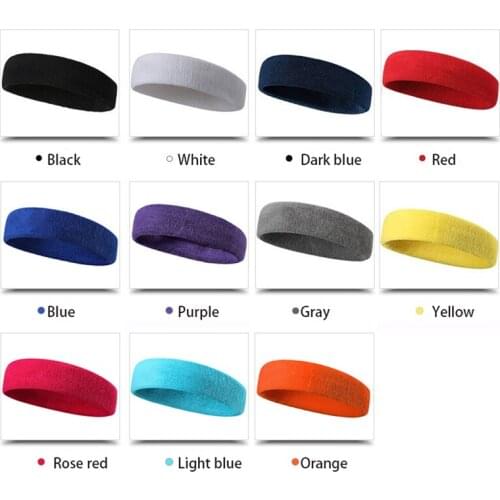 1Pc New Women/Men Cotton Sweatband Headband Sport Yoga Gym Running Stretch Hair Head Band Cycling Wide Head Prevent Sweat Band