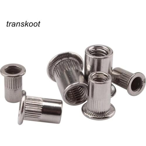 10PCS Threaded Rivets 304 Stainless Steel Rivet With Thread Threaded Riveter Nutsert Cap M3 M4 M5 M6 M8 M10 M12 Rivet Nut