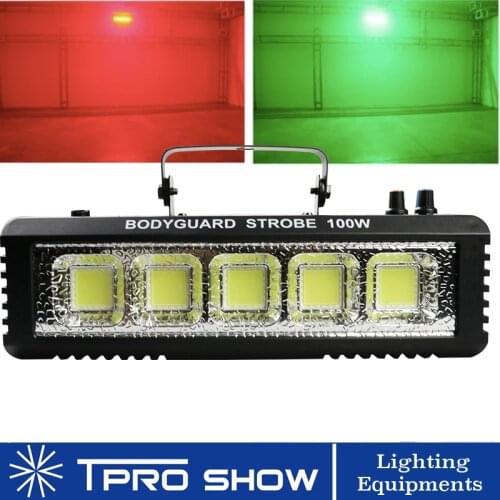 100W LED Strobe Light Home Party White RGB Flash Lights Sound Control Speed Adjust Strobe Projector Disco Lamp For DJ Club Stage