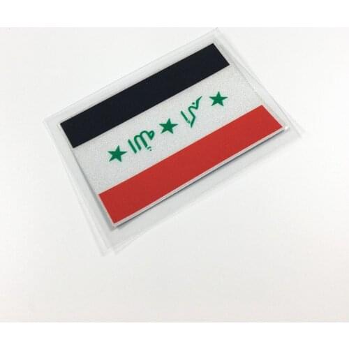 2PCS Car Stickers National Flag Iraq Motorcycle Vinyl Decals 10x7cm