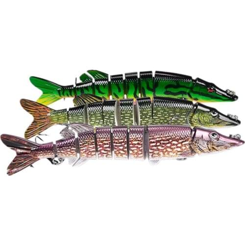 3Pcs/Set Fishing Lure 12.5Cm 19.4G Multi Jointed Section Bend Hard Bait Artificial Lure Pike Carp Fishing Tackle