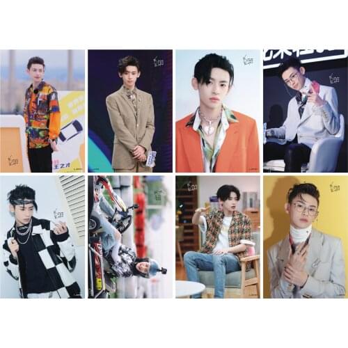 8PCS/SET KPOP Lil Ghost LAY Adam Figure Photos Xiaogui HD Room Decoration Posters For Fans Collection B19