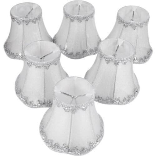 Art Deco Lamp Shades Crystal Wall Lamp Chandelier Fabric Lampshade Nordic Style Modern Lamp Cover for Home Decoration 6 Pcs Set