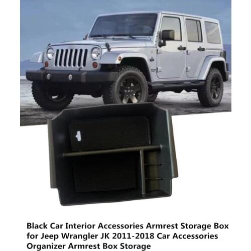 Free Shipping High-Quality ABS Car Interior Accessories Armrest Storage Box Car Stickers for Jeep Wrangler JK 2011-2018