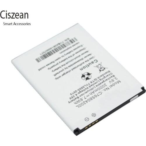 Ciszean 1x 3.8V 2000mAh Replacement Li-ion Battery C765804200L For BLU STUDIO 5.0 S II S2 D572 W510U batteries