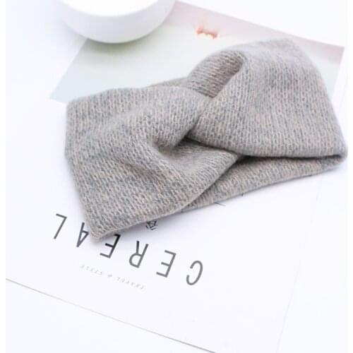 CN Hair Accessories Winter Crochet Warmer Ear Knitted Headbands Head Wrap Hairband Girl Elegant Hair Band Accessories