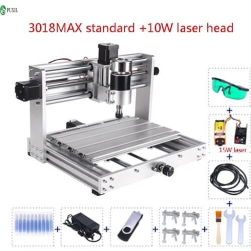 CNC3018MAX Small DIY Mini Desktop Engraving Machine Laser CNC Two-in-One Wood Engraving Machine