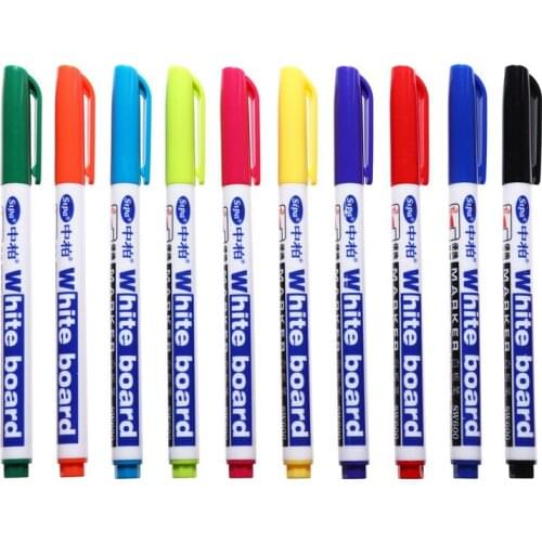 10pcs/lot markers brush pen School art supplies permanent marker whiteboard pen markers sharpie art stationary supplies 04324