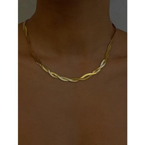 Timeless Wonder Titanium Layered Pave Twist Chains Necklace Women Stainless Steel Jewelry Goth Designer Party Top Ins New 6896