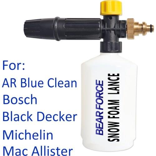 Pressure Washer Snow foam lance foam generator Car Foam Wash Sprayer Foam Gun Nozzle for Bosch AR Mac Allister Black Decker