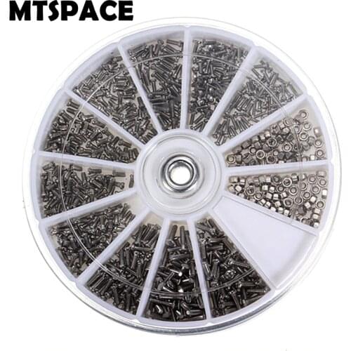 MTSPACE 600pcs/Set 12 Kinds of Small Screws Nuts Electronics Assortment Kit M1 M1.2 M1.4 M1.6 Home Office Hardware Top Quality
