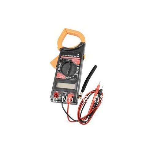 DT266 LCD Display AC DC Multimeter Electronic Tester Digital Clamp Meter Instrument Measure AC/DC Voltage Current Ohm Continuity
