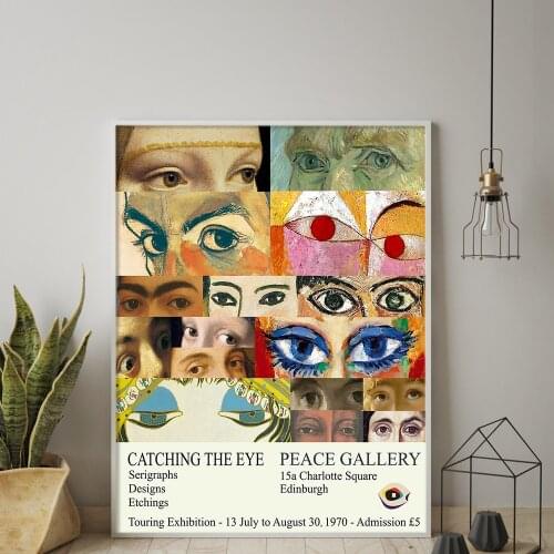 Museum Art Exhibition Print 1970 Vintage Exhibition Poster Gallery Wall Art Prints Vintage Pictures for Living Room Home Decor