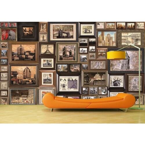 Custom Wallpaper Murals Photoframes Background Self Adhesive Vinyl Wall Sticker Wall Paper Art Wall Painting Living Room