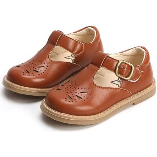 2020 new boys and girls pu leather shoes children student shoes soft sandals size 21-30