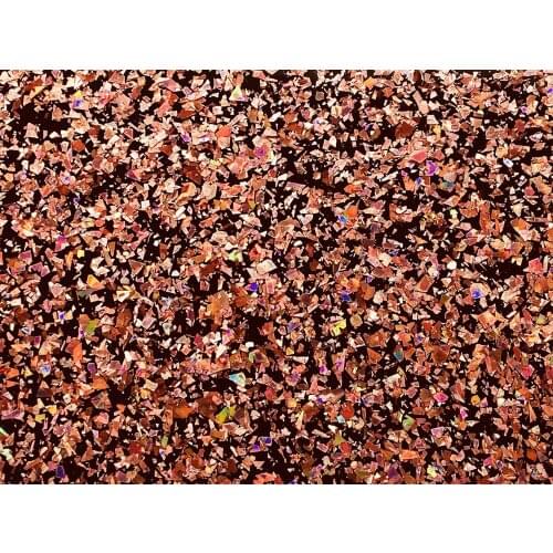 Acrylic/PMMA 1-Sided Chunky Glittering Sheets 2.5mm for Jewelries, Crafts, Art Works, Decoration - Radiant Rose Golden (RB9110)