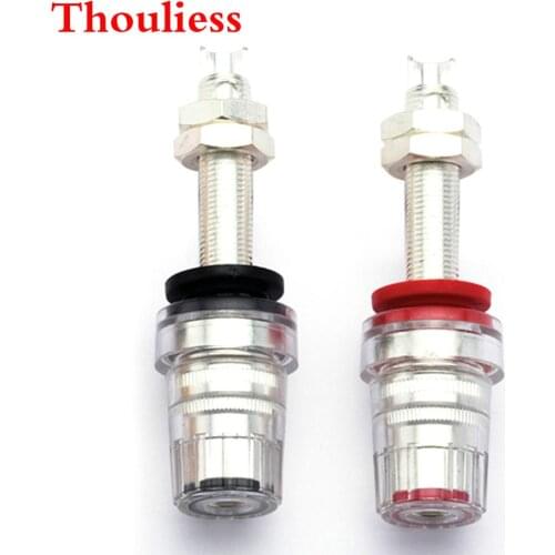 Thouliess 4pcs HIFI CMC 858L-AG 858S-AG Silver plated Speaker Terminal Binding Post Amplifier DVD Player Speaker Teriminal Plug