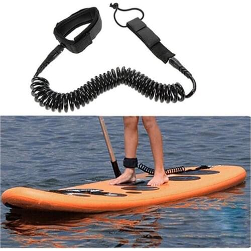 Hot 10ft Surfboard Ankle Leash Rope Coiled Stand Up Paddle Board Surfing Cord String DO2