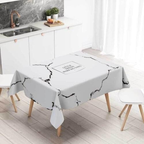 Free Shipping Tablecloth Light Luxury Nordic Marble Pattern Table Cloth Set Party Decoration Coffee Table Table Cover Dining New