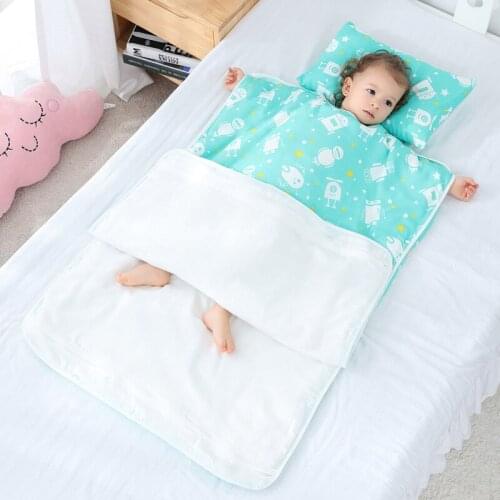 Baby Sleeping Bag Kick-proof Quilt Newborn All Seasons Gauze Blanket Kids Sleeping Sack Infant Cartoon Childrens Gifts