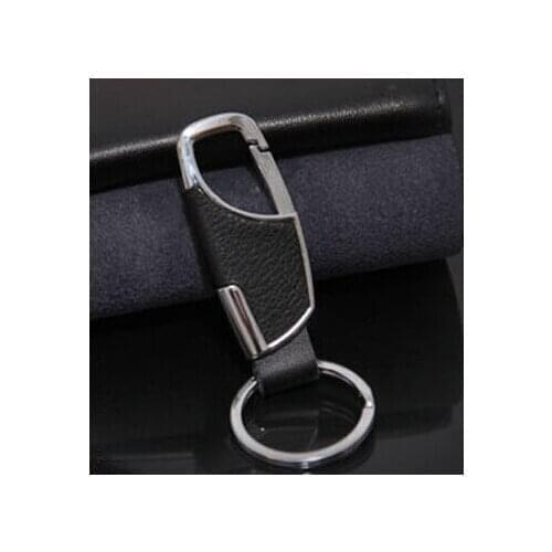 Car-Styling Metal Key Ring Cowhide KeyChain For Honda CRV Accord Odeysey Crosstour FIT Jazz City Civic JADE Crider Spirior Ciimo