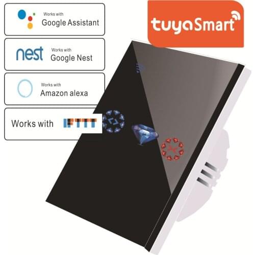 Tuya WIFI Smart Curtain Switch Smart WIFI Touch Remote Control Electric Door Rolling Gate Garage Door Switch