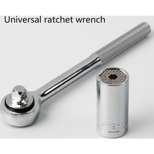 Universal Ratchet Wrench Hook Spanner Tool Repair Plumbing Faucet Saving Pipe Clamp Sleeve