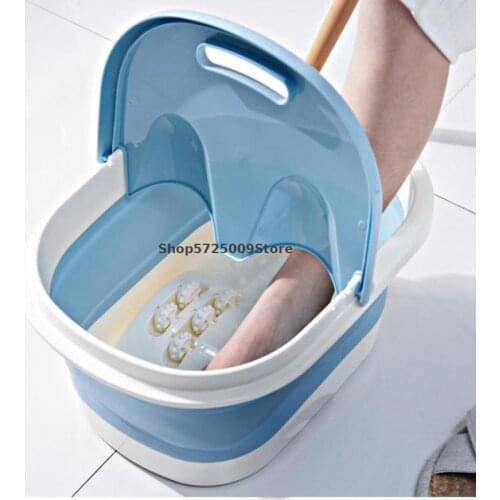 Foot Bucket Over Leg Foldable Foot Basin Household Fumigation Health Plastic Portable Massage Foot Bucket With Cover