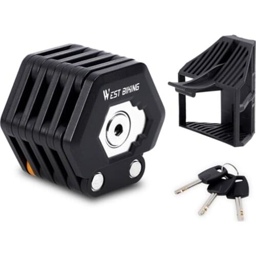 WEST BIKING Bike Lock Anti Theft Foldable Chain Locks with Key Alloy Steel Folding Safety Motorcycle Bicycle Locks for Cycling