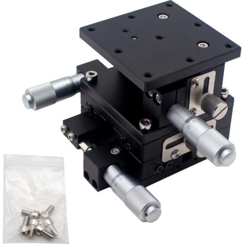 XYZ 3-Axis Linear Stage Trimming Platform Bearing Tuning Sliding Table 60*60mm