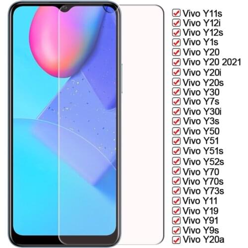 Glass For Vivo Y11s Y1s Y11 Y12i Y19 Y20 Y20i Y20s Y20a Y30 Y3s Y30i Y50 Y51 Y52s Y7s Y70 Y70s Y73s Y89 Y90 Y91 Protector Cover