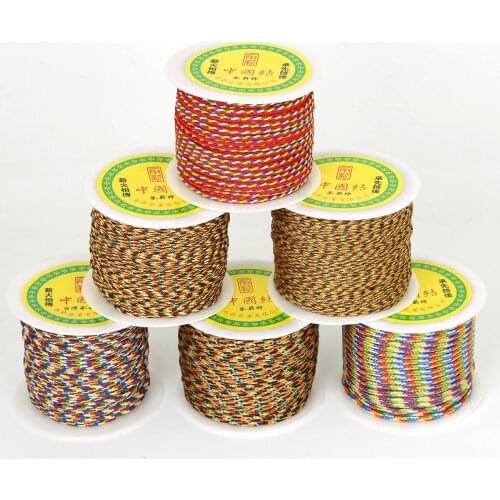 1.5mm-4mm Mix Color Durable 25-110Yards/Roll Embroidery Thread Chinese Knot Cord For Handicraft Jewelry Necklace Findings Making