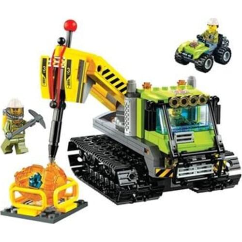 10639 City Series Volcano Adventure Crawler DTH Drill Rig 60122 Childrens Building Block Toy Gifts