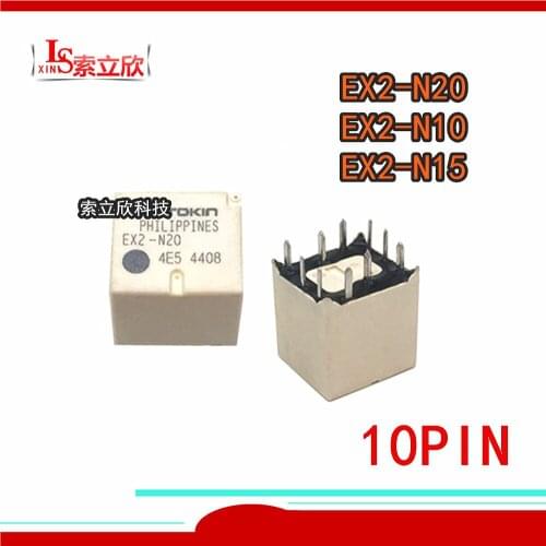 5PCS/LOT NEW Auto Relay EX2-N10 EX2-N15 EX2-N20 EX2 N20 EX2 N10 EX2 N15 12V 10PIN Central door lock relay