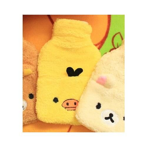 Free shipping 1000ml Cartoon chicken plush rubber hot water bag water filling hot water bag