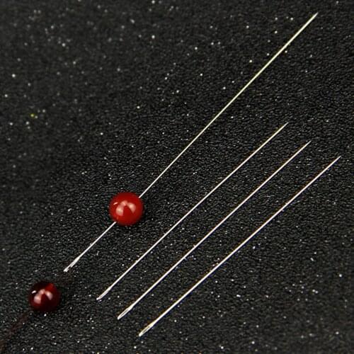 30 Pcs Big Eye Curved Beading Needles For Bracelet Necklace Stringing DIY 0.6x120mm