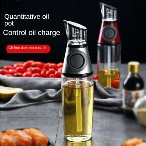 Quantitative large 500 or 250ml oil pot household glass leak-proof oil pot kitchen supplies oil bottle soy sauce vinegar bottle