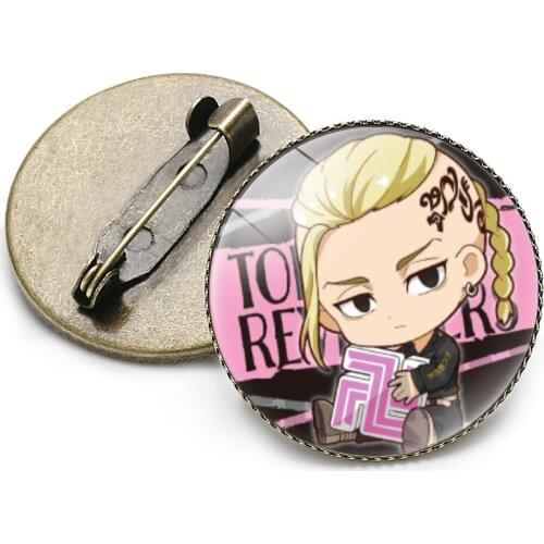 Tokyo Revengers merchandise badge anime merchandise Tokyo Revengers crystal brooch badge