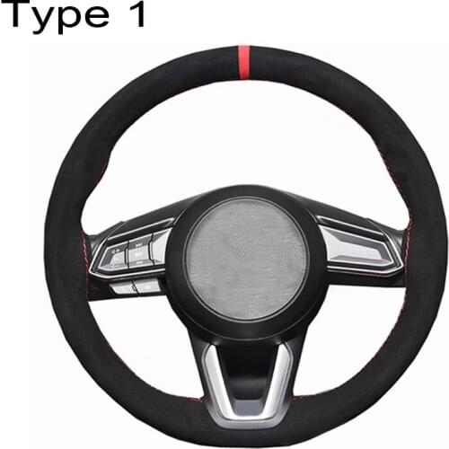 Steering wheel cover handlebar case direction protector for nissan x-trail T31 nv200 for ford fiesta mk5 mk6 for golf4 mk4 jetta