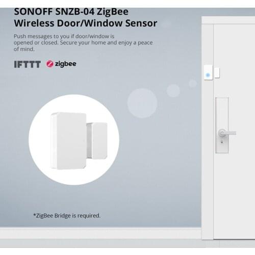 4/1 pcs sonoff zigbee door window sensor detector support ewelink APP alexa google home zbbridge Sonoff official Authorization
