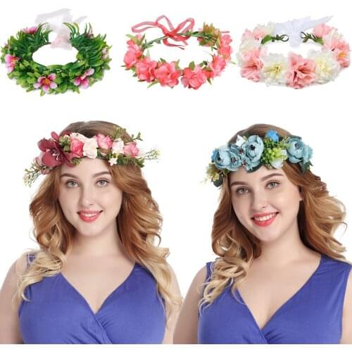 Kids Girl Garland Beach Dress Accessory Headband for Pregnant Woman Bohemia Wreath Wedding Hair Accessories Bridal Bridesmaids